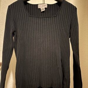 Vintage J.G. Hook Black Ribbed Sweater